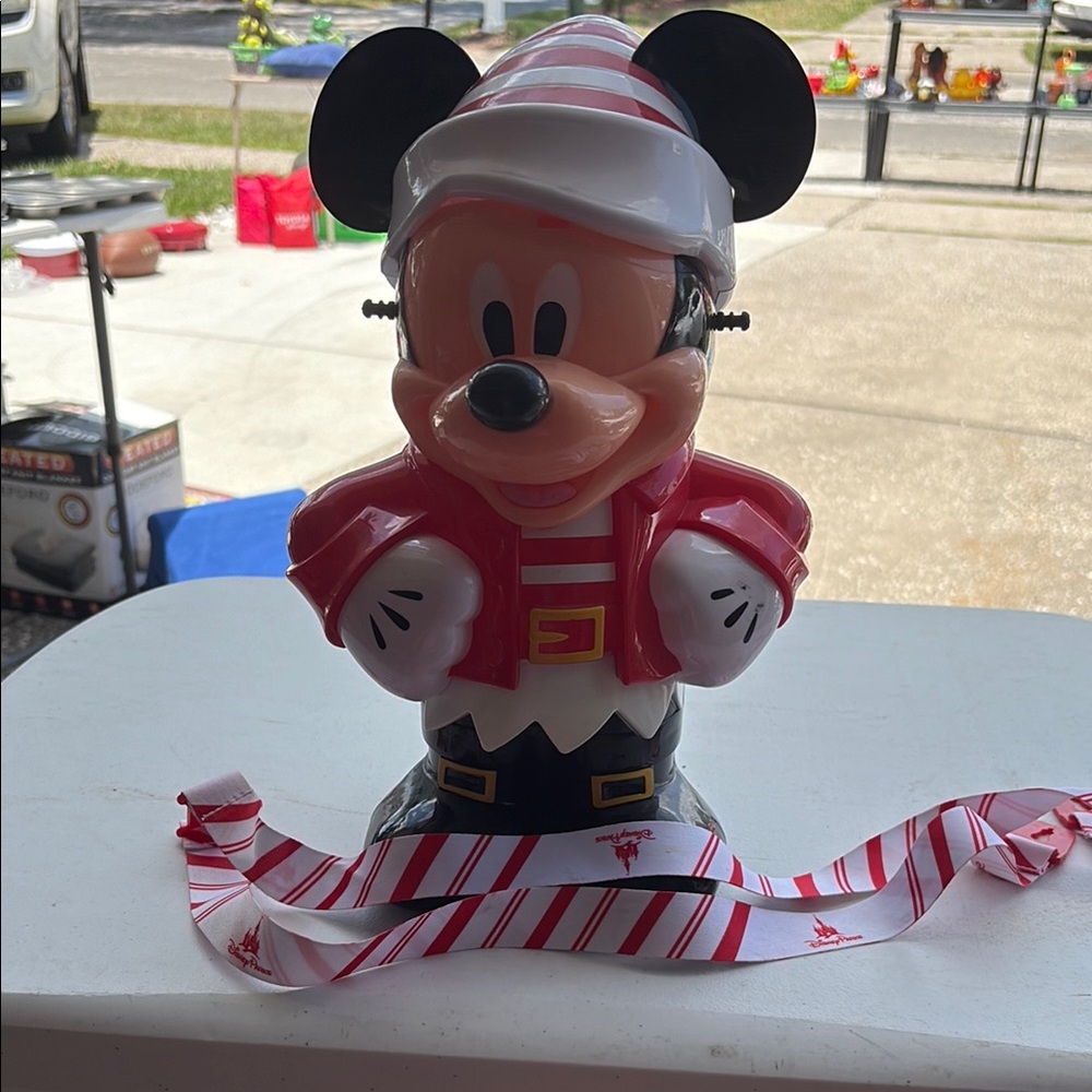 Mickey Mouse Christmas Candy Cane popcorn bucket